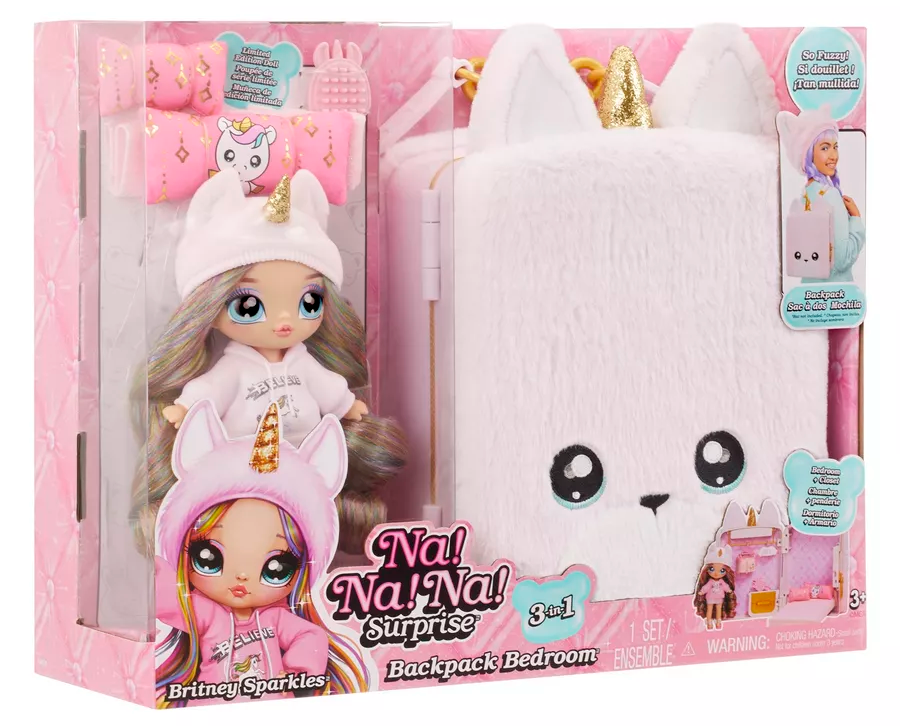 Na Na Na Surprise 3-in-1 Backpack Bedroom Unicorn Playsets - Britney ...