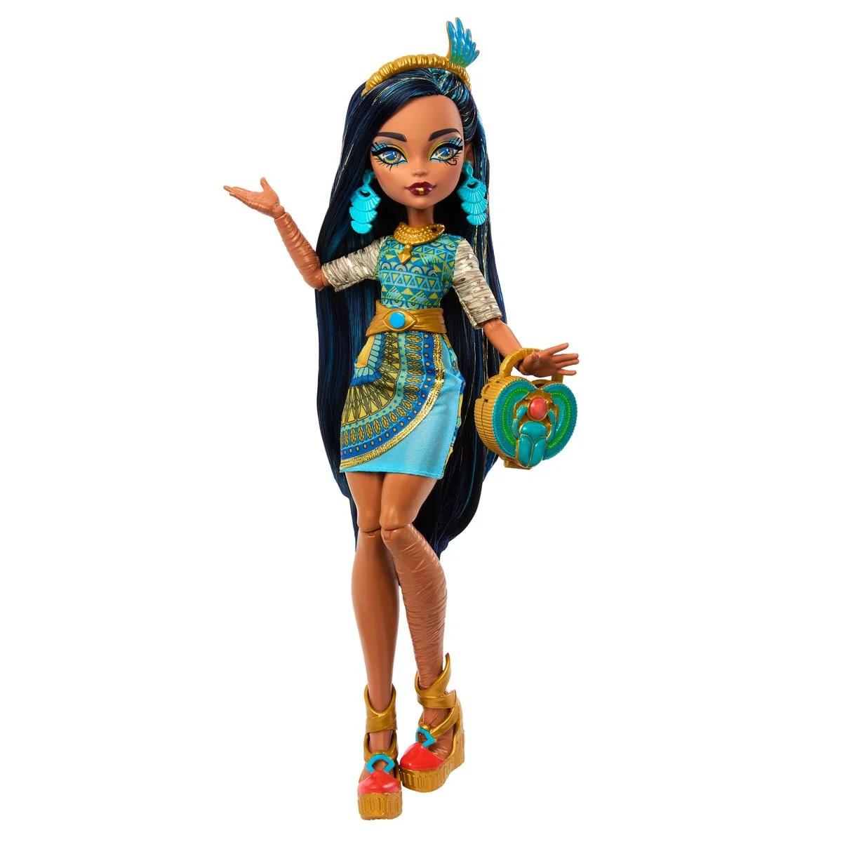 Monster High Cleo Golden Glam Case playset with doll 2023 