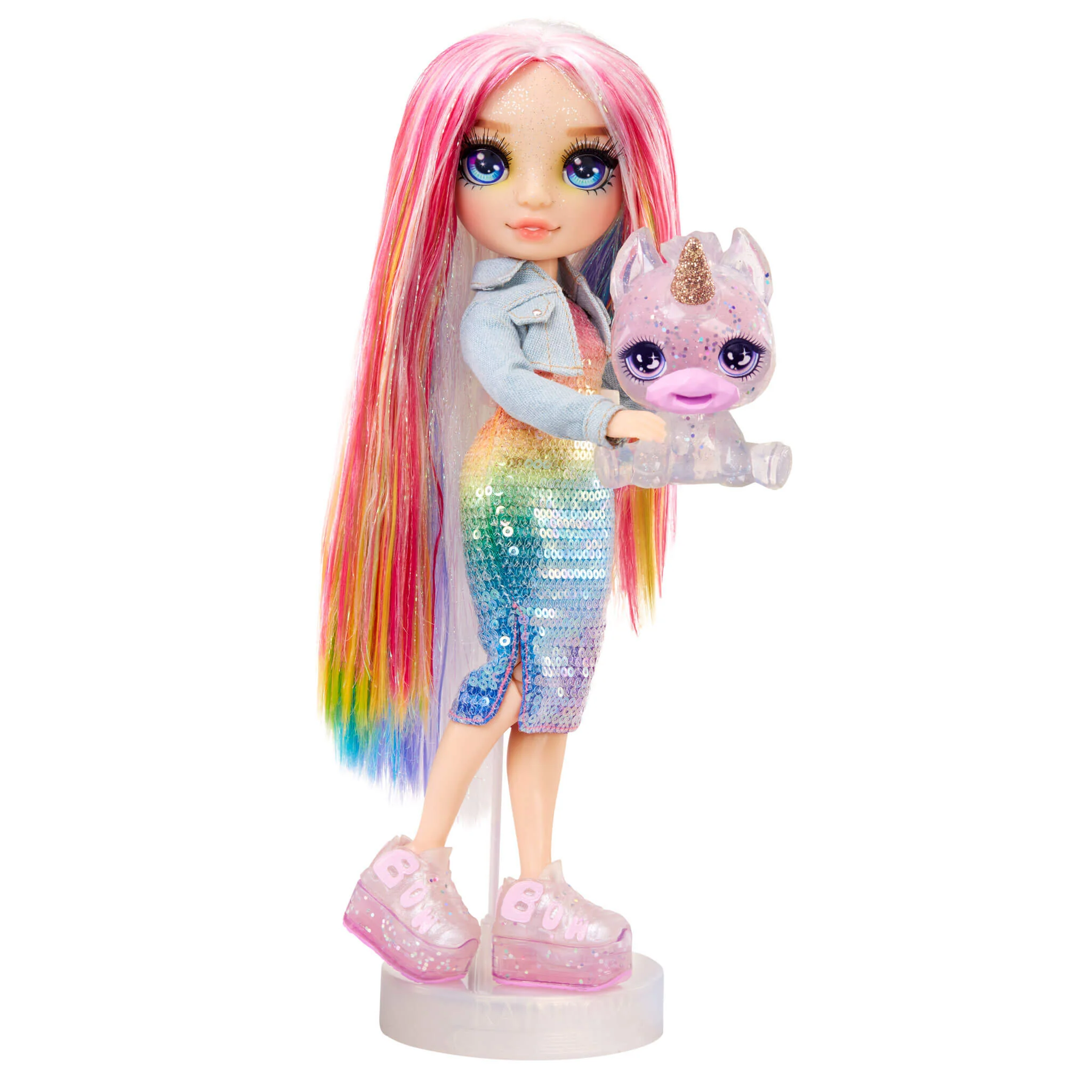Rainbow High Sunny (Yellow) with Slime Kit & Pet - Yellow 11” Shimmer Doll  with DIY Sparkle Slime, Magical Yeti Pet and Fashion Accessories