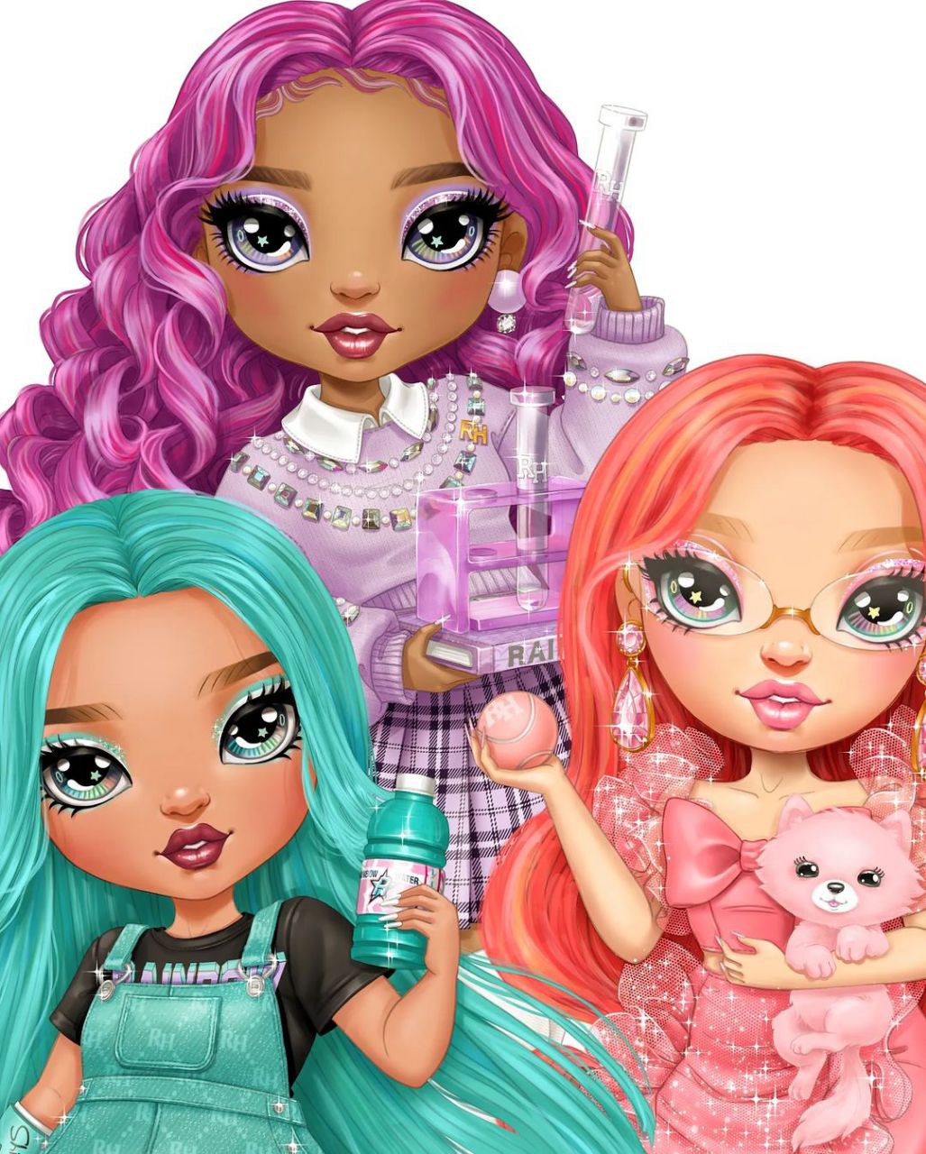 Rainbow High New Friends dolls 2023 Pinkly Paige, Lilac Lane, Blu ...