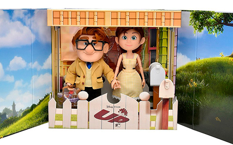 Disney Store Pixar Up Carl and Ellie Limited edition Dolls 2-pack