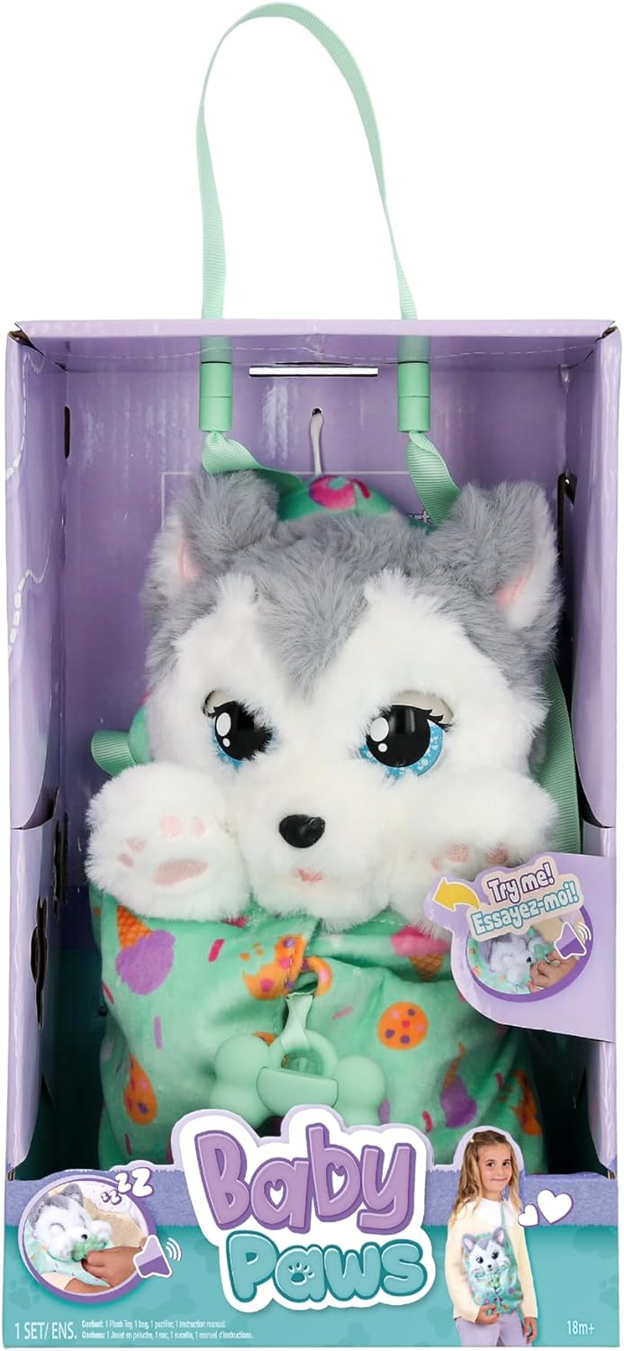 IMC Toys Baby Paws - Siberian Husky Puppy with Carrier