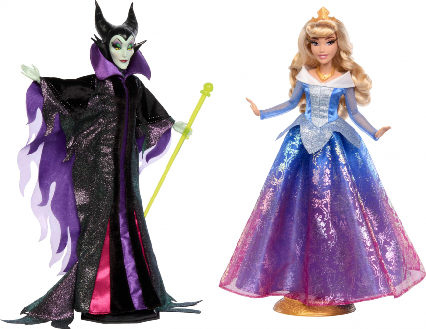 Disney Collector Maleficent and Aurora 2-pack Sleeping Beauty 65th Anniversary dolls from Mattel 2024