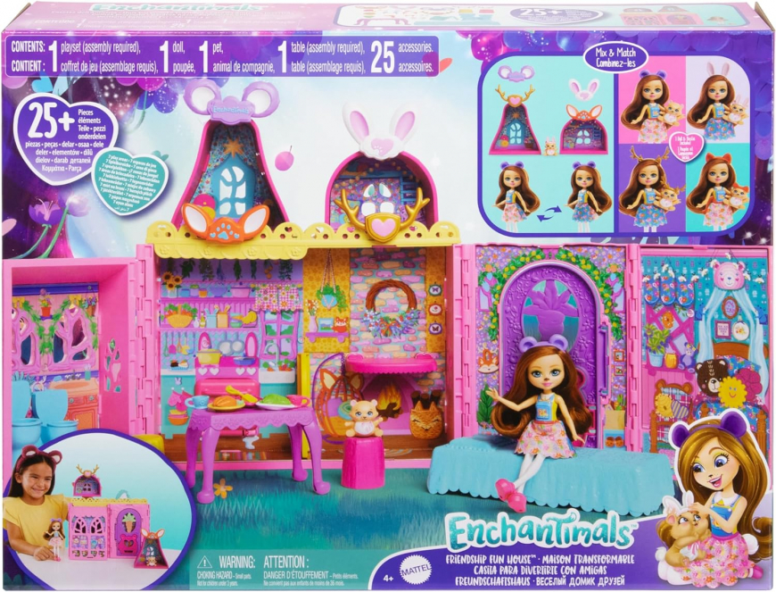 Enchantimals Friendship Fun House Dollhouse Playset