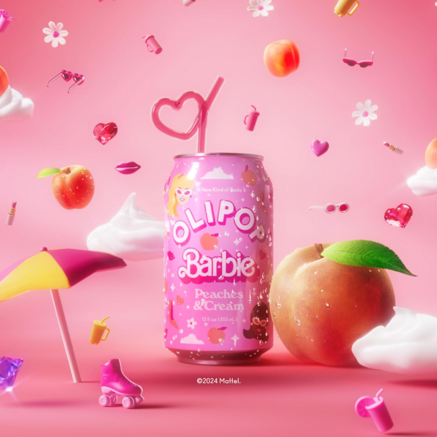 Olipop x Barbie - a new drink in honor of Barbie's 65th anniversary