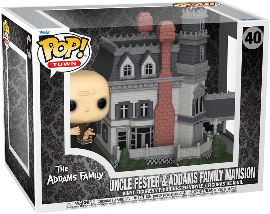 Funko Pop! Town: The Addams Family - Uncle Fester & Addams Family Mansion