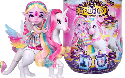 Magic Mixies Pixlings Shimmerverse doll and Pegacorn 2 pack Unia and Rainbow Star