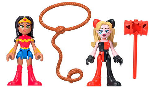 Fisher-Price Imaginext DC Super Friends Rivals figure set with Wonder Woman, Bumble Bee, Harley Quinn and Poison Ivy