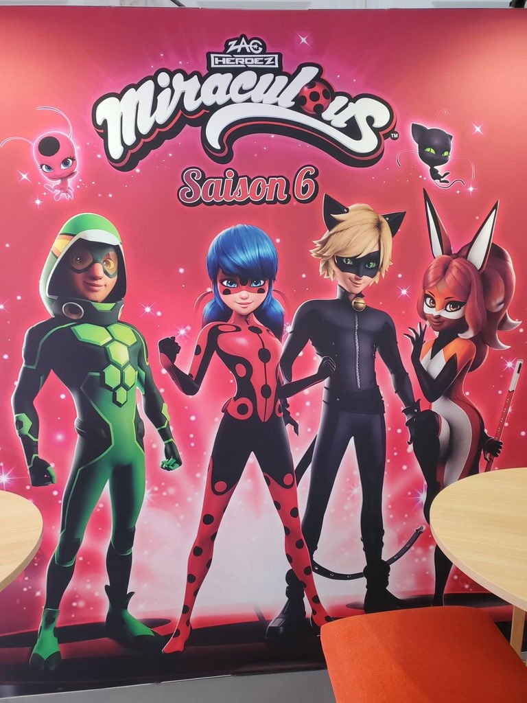 First look at official posters for Season 6 of "Miraculous" featuring Ladybug, Cat Noir, Rena Rouge, Carapace and Marinette in her new outfit with Tikki