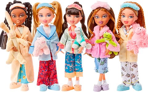 Bratz Slumber Party dolls 2024 Yasmin, Cloe, Sasha, Jade, and Meygan re-release