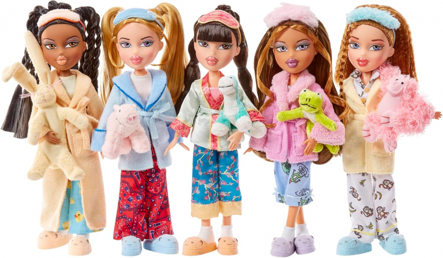 Bratz Slumber Party dolls 2024 Yasmin, Cloe, Sasha, Jade, and Meygan re-release