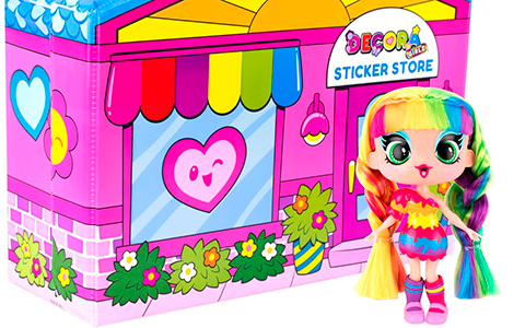 Decora Girlz Sticker Store playset with Decora doll