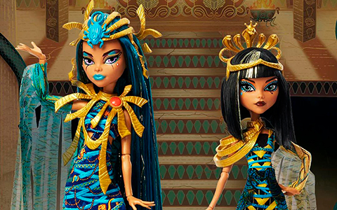 Monster High Mummy Majesties Cleo and Nefera De Nile Collectible Two-Pack G1 dolls 2024