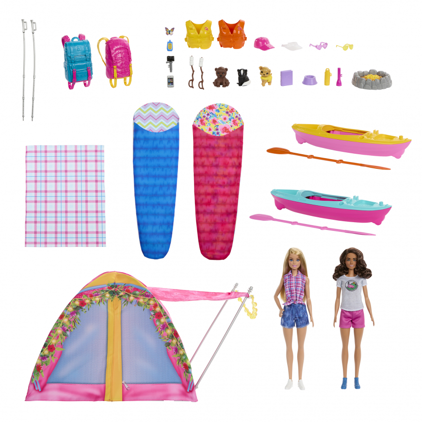 Barbie 2024 camping playset with 2 dolls