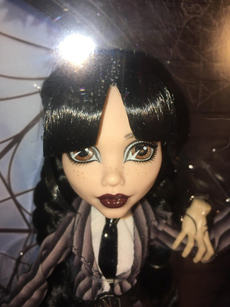 More inn real life photo of Wednesday Monster High doll
