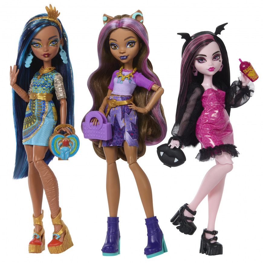 New Monster High Three-Pack dolls