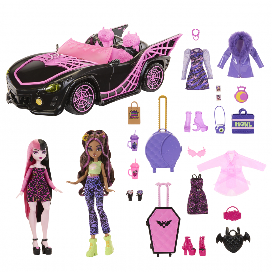 Monster High Eekend Getaway set with Draculaura and Clawdeen dolls