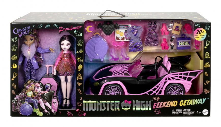 Monster High Eekend Getaway set with Draculaura and Clawdeen dolls