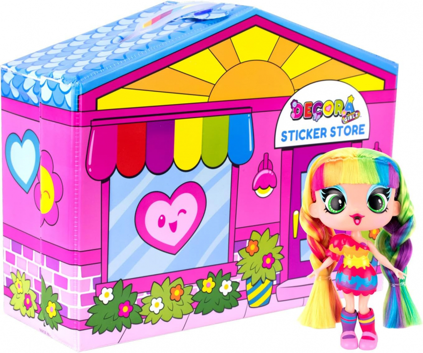 Decora Girlz Sticker Store playset with Decora doll