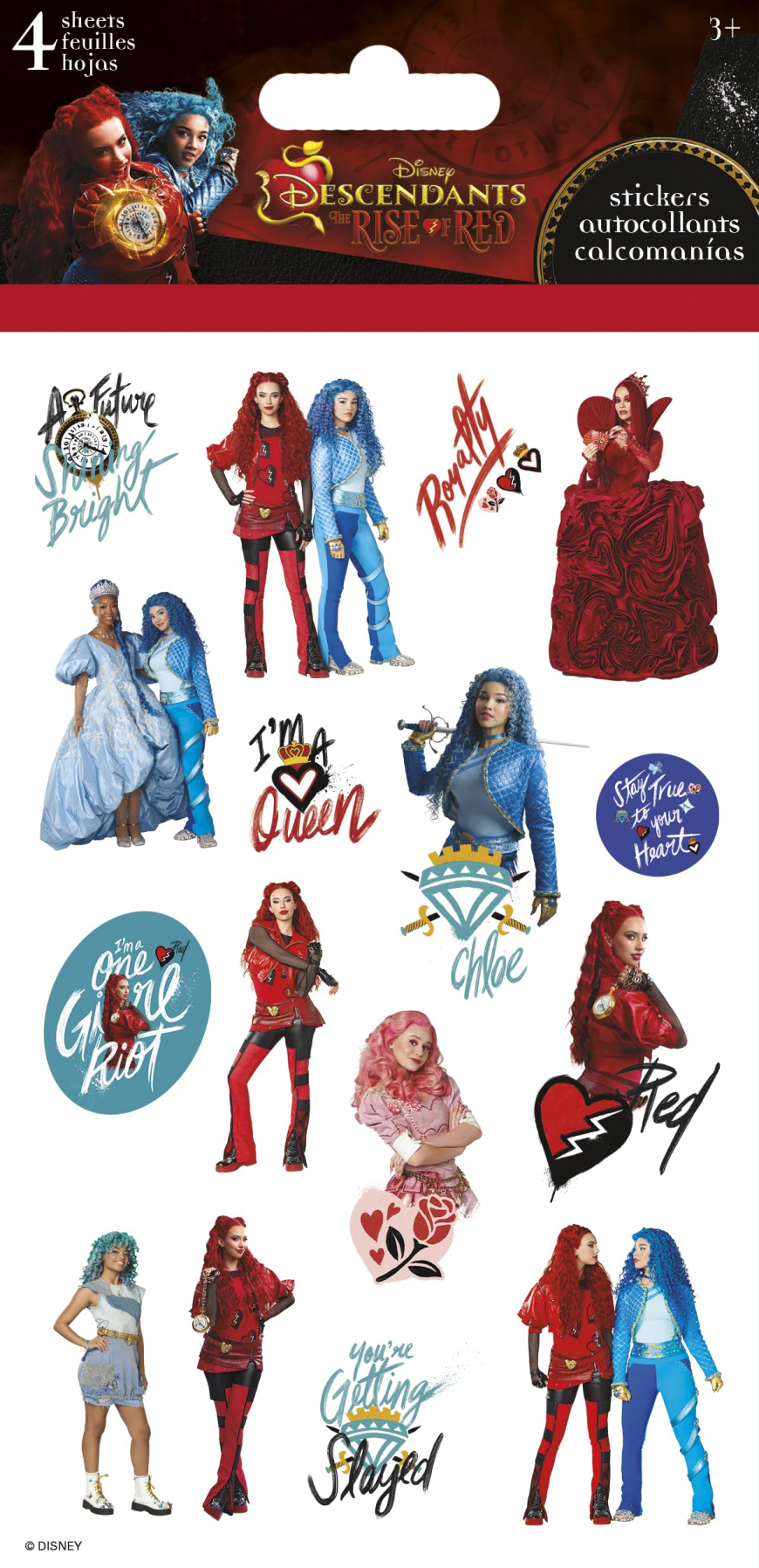 Disney Descendants The Rise of Red Sheet Stickers