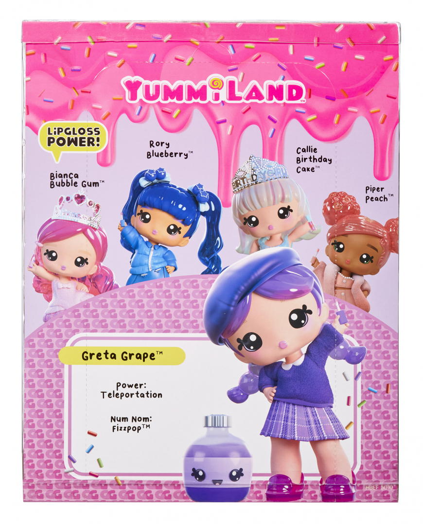 Yummiland Large Doll + Lipgloss Pet- Greta Grape
