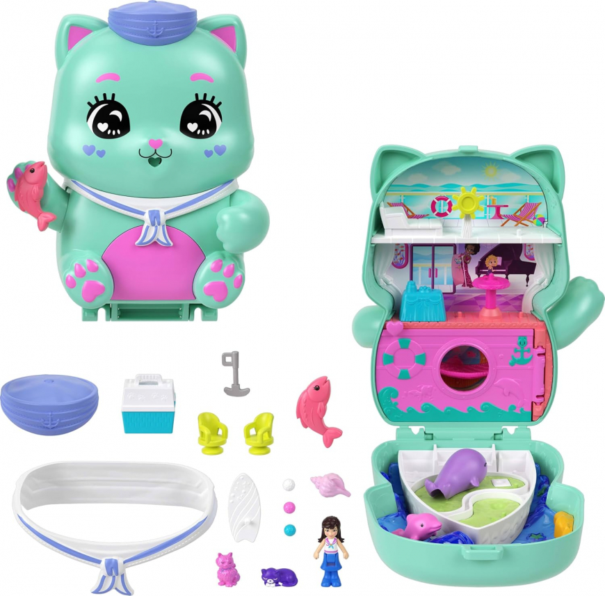 Polly Pocket Set Sail Kitty Compact