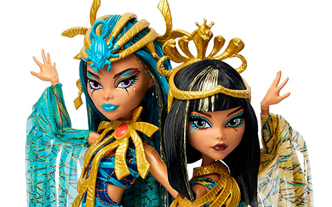 Monster High Mummy Majesties Cleo and Nefera De Nile Collectible Two-Pack G1 dolls 2024