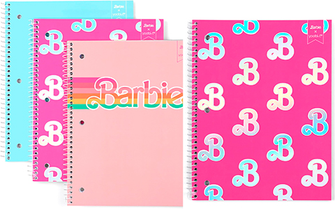 Yoobi Barbie X College Ruled Spiral Notebook Set