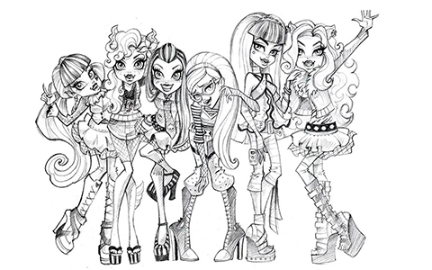 Monster High G1 sketches art from Darko Dordevic