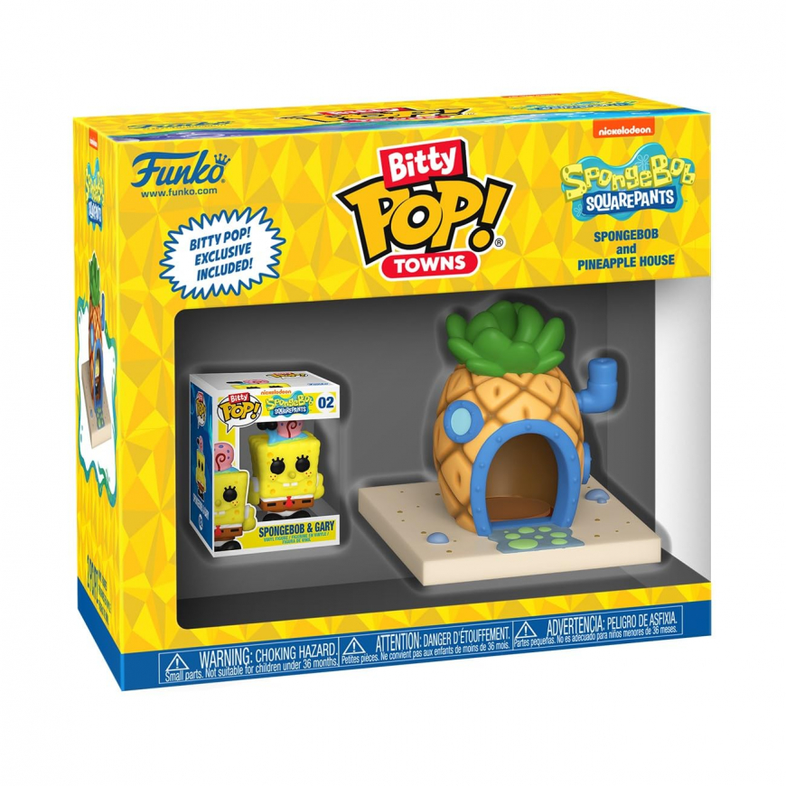 Funko Bitty POP! Town SpongeBob and Gary with Pineapple House