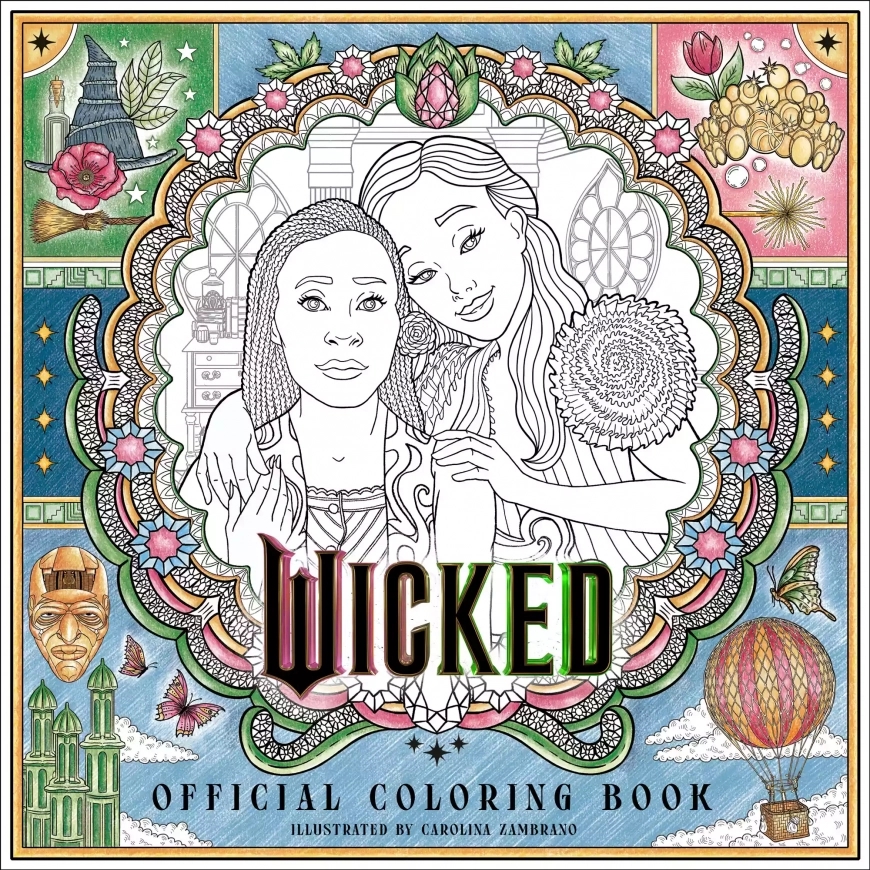 Wicked Official Coloring Book 2024 Illustrated by Carolina Zambrano