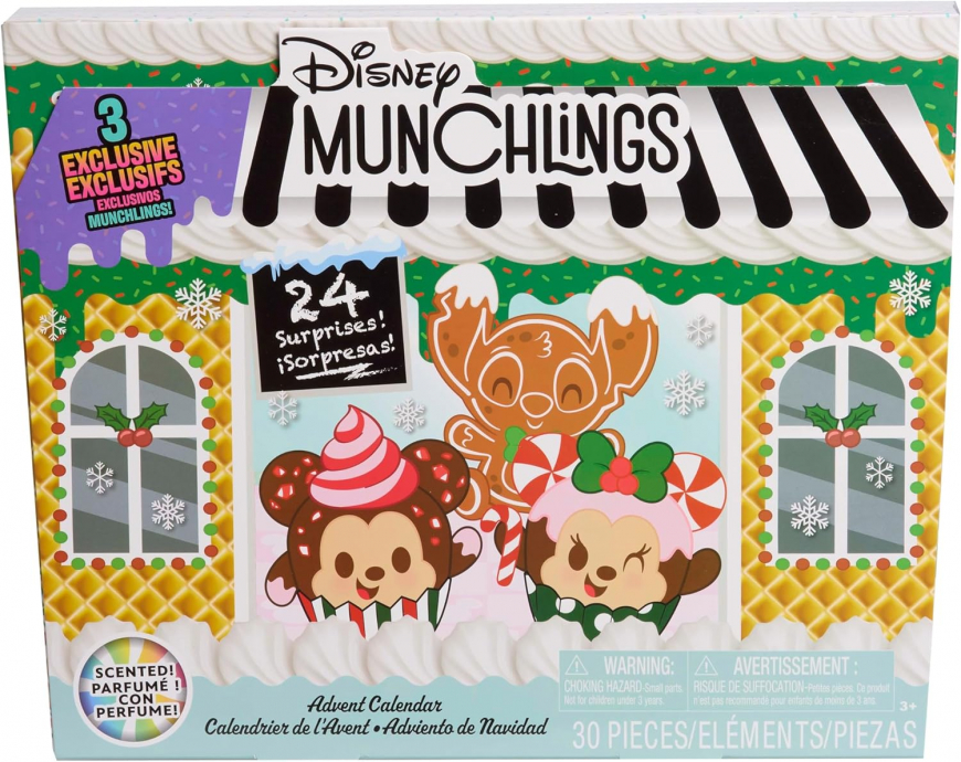 Just Play Disney Munchlings Advent Calendar with Color Change and Scented Figures