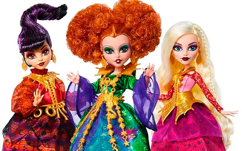 Monster High Skullector Hocus Pocus 3-pack dolls Sanderson sisters Winifred, Mary and Sarah