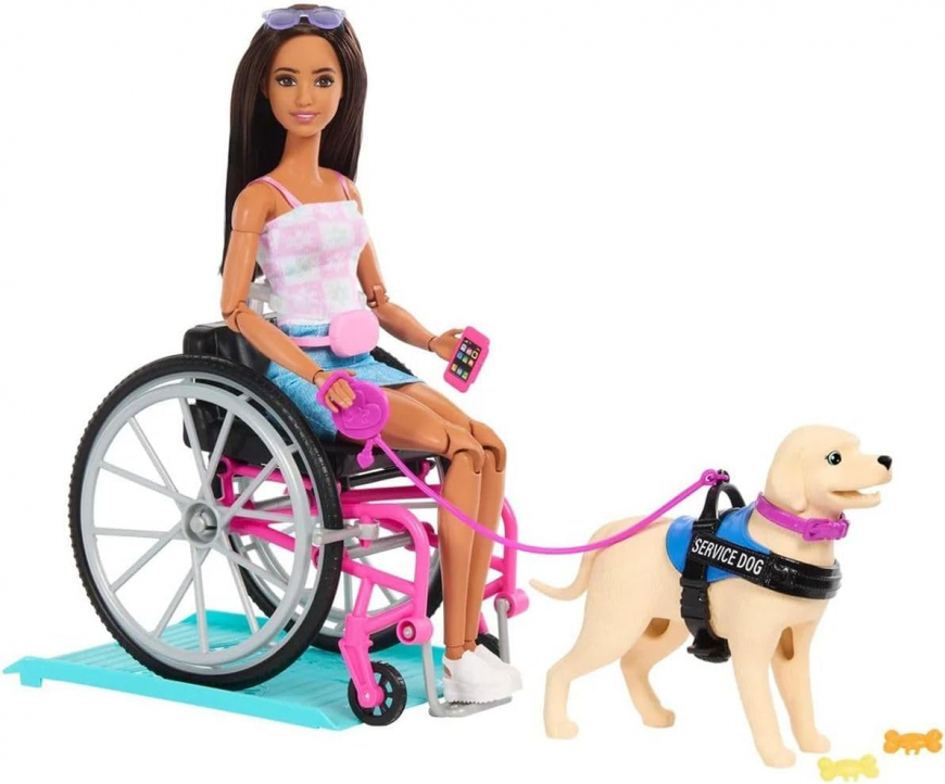 Barbie Doll & Playset with Service Dog