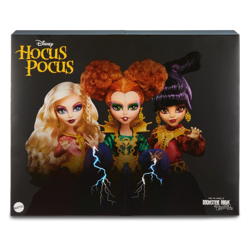 Monster High Skullector Hocus Pocus 3-pack dolls Sanderson sisters Winifred, Mary and Sarah dolls