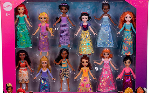 Mattel Disney Princess Ultimate Princess pack with 12 mini dolls