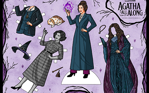 Agatha All Along paper dolls