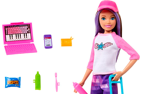 Barbie Skipper Doll Travel Set with Luggage