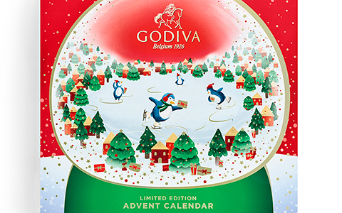 Godiva Chocolatier 2024 Deluxe Snowglobe Advent Calendar