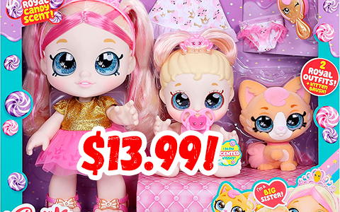 Kindi Kids Scented Sisters Pawsome Royal Family set is on sale!