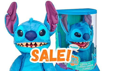 Real FX Disney Stitch Puppet - 18" Animatronic Plush