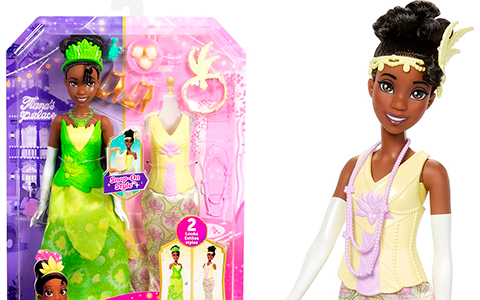 Mattel Disney Princess Tiana Fashion Doll with 2 Looks