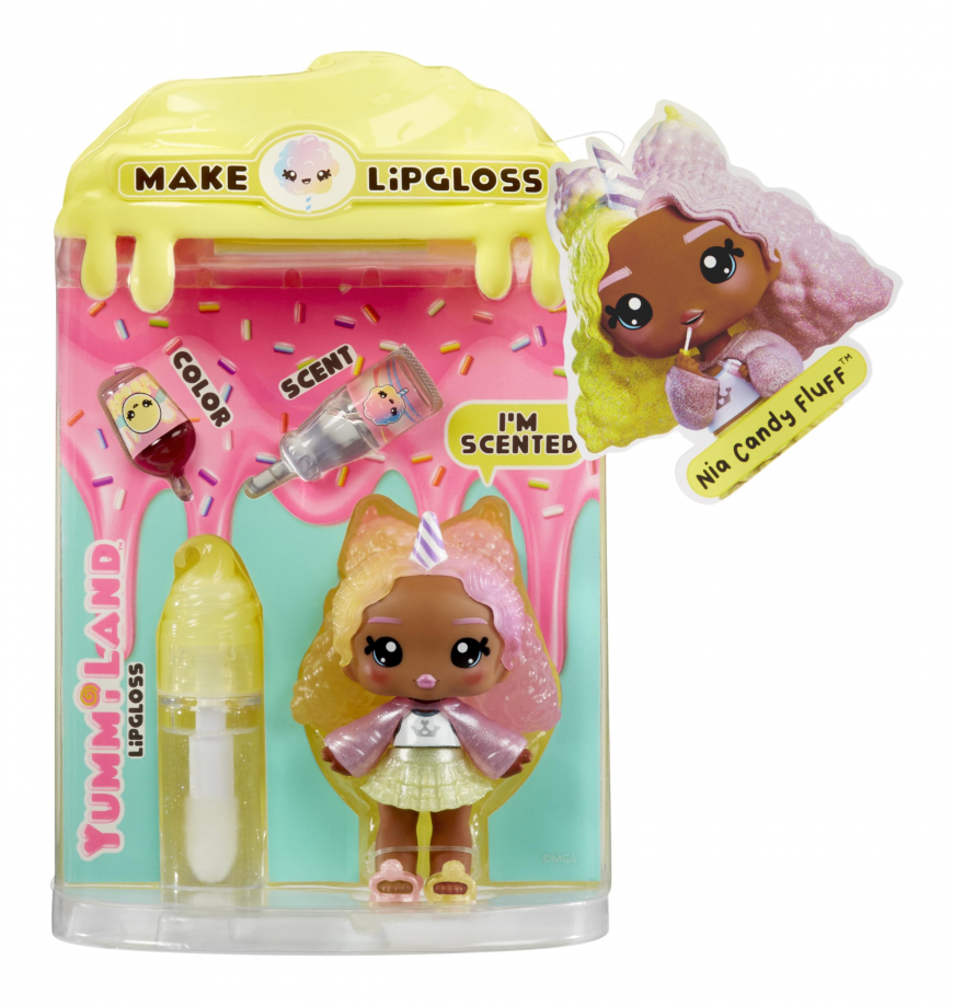 Yummiland Lip Gloss Doll - Cotton Candy (Nia Candy Fluff)