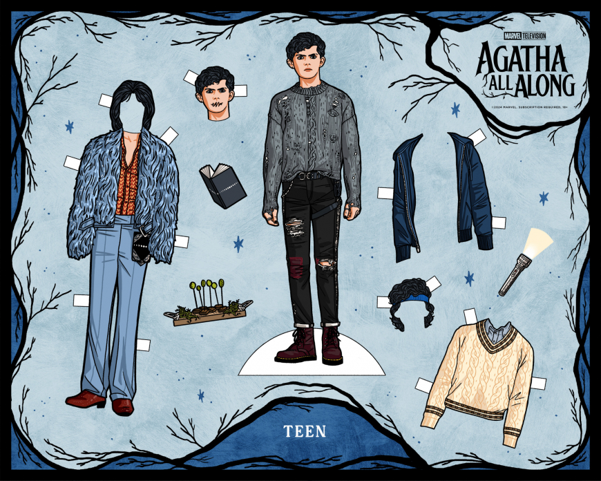 Agatha All Along paper dolls