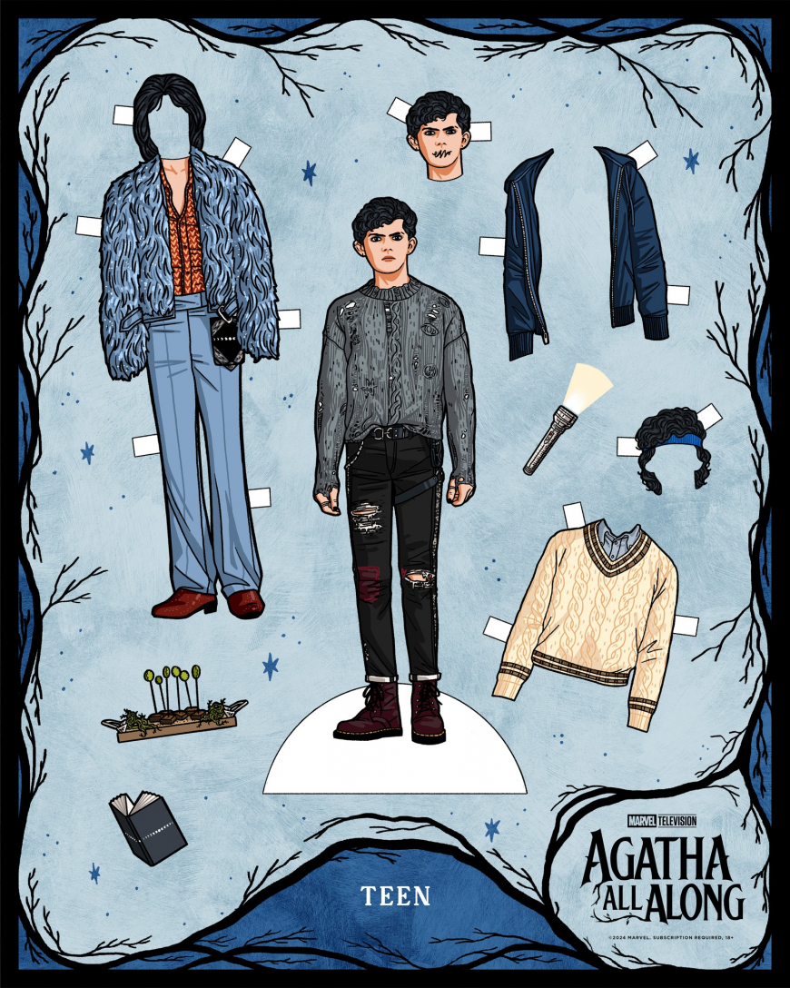 Agatha All Along paper dolls