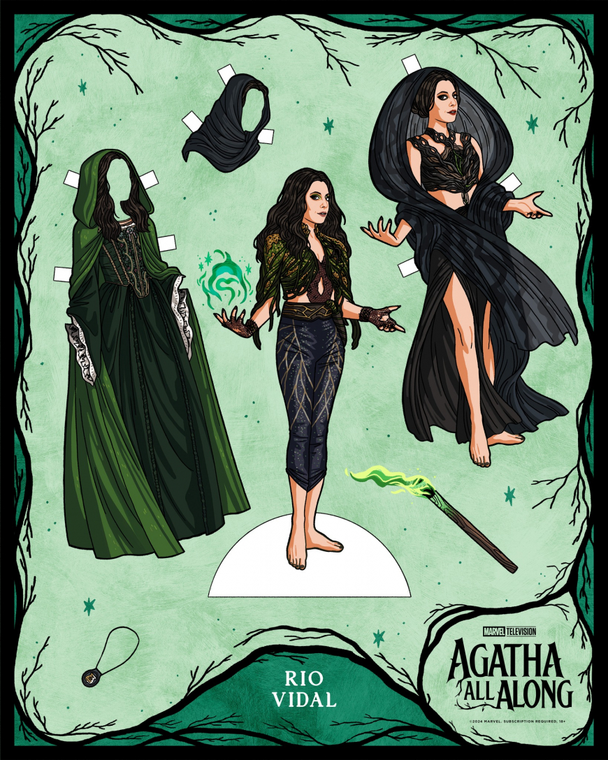 Agatha All Along paper dolls