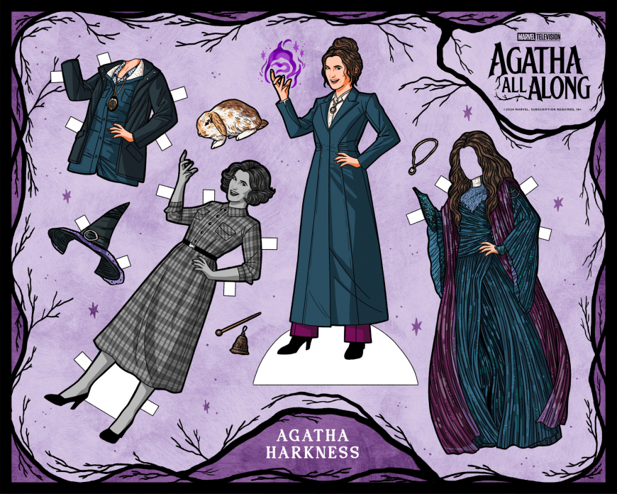 Agatha All Along paper dolls