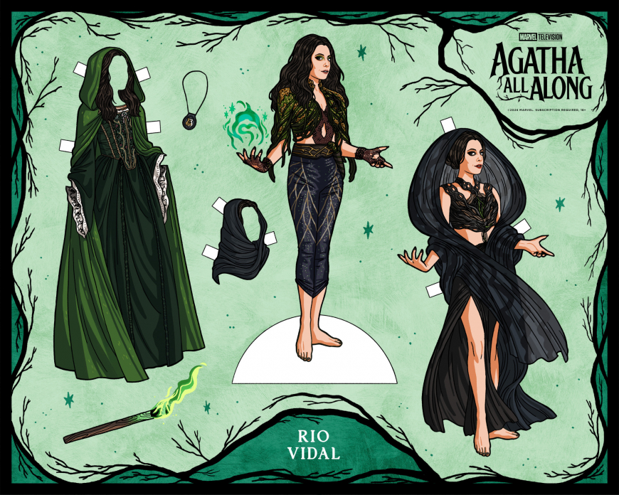 Agatha All Along paper dolls