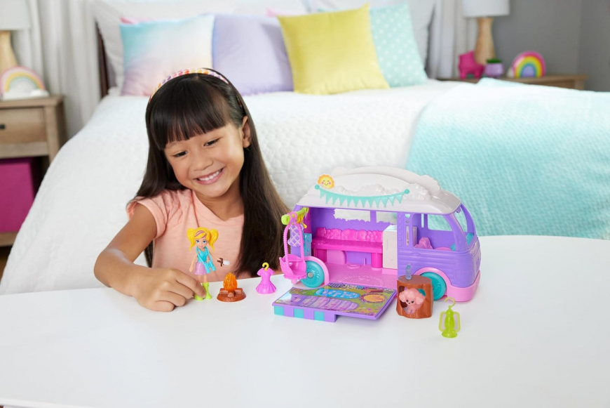 Polly Pocket Glamping Camper Van playset