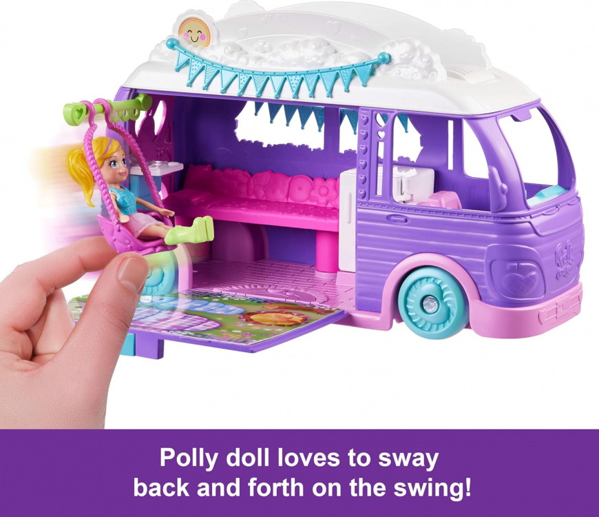 Polly Pocket Glamping Camper Van playset